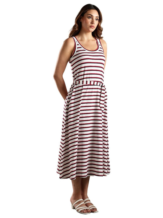 Tommy Hilfiger Cotton U-Neck A-Line Dress