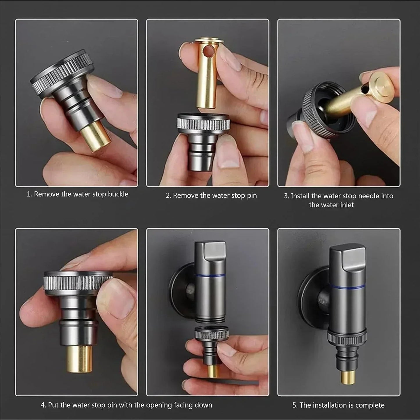 Fossa Washing Machine Tap Faucet Adapter Nozzle Black Pack OF 1-4