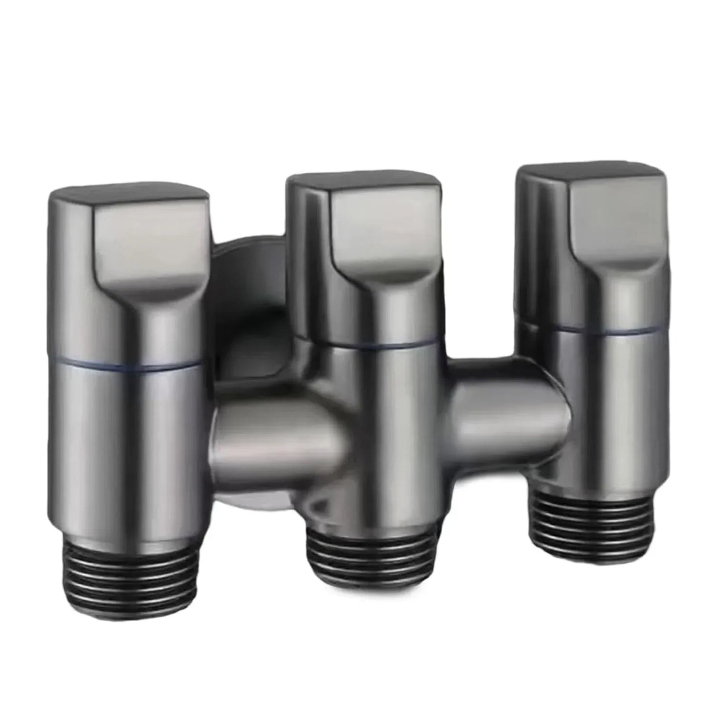 3 in 1 Outlet Laundry Faucet Black Stainless Steel Angle Valve-0