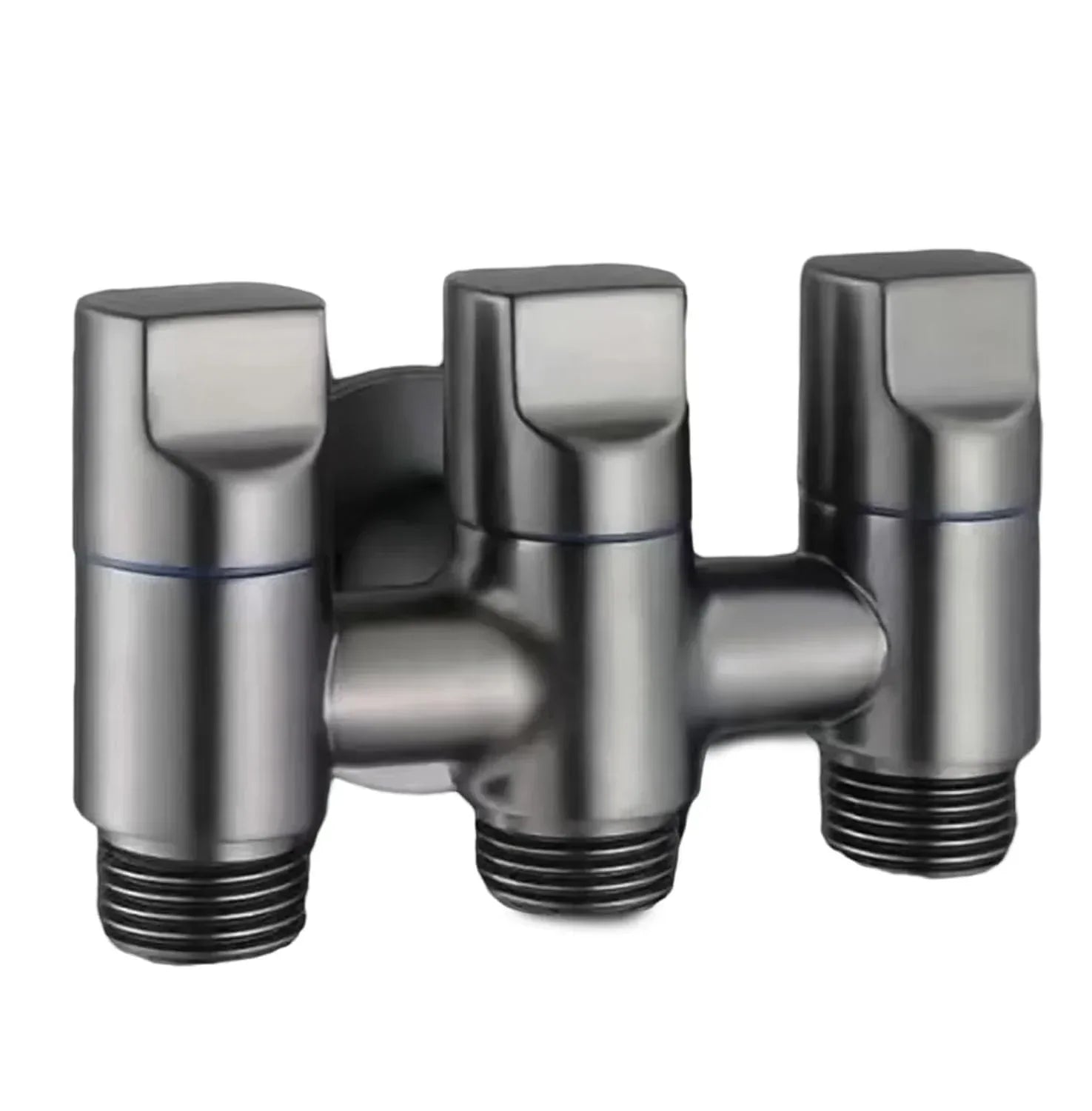 3 in 1 Outlet Laundry Faucet Black Stainless Steel Angle Valve-0