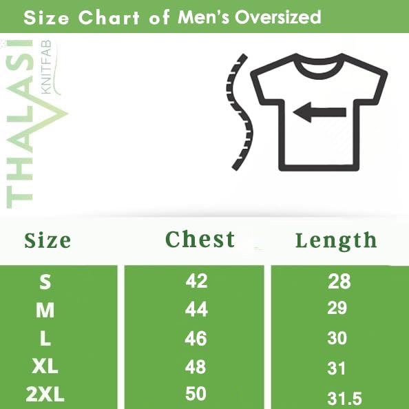 THALASI Men Cotton Printed Aesthetic Oversized Tshirt for Men - Black T Shirt for Men Stylish | Half Sleeve Oversize Fit Round Neck Tshirts - Down Shoulder & Baggy Fit Korean Tshirts for Man & Boys