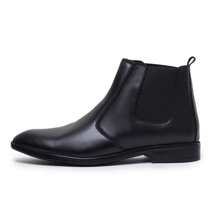 HAYES LONDON Chelsea Boots For Man | Genuine Leather High-Top Slip-On Shoes | Comfortable Formal Shoes for Men | Stylish Office, Party & Casual Wear Fashion Boots