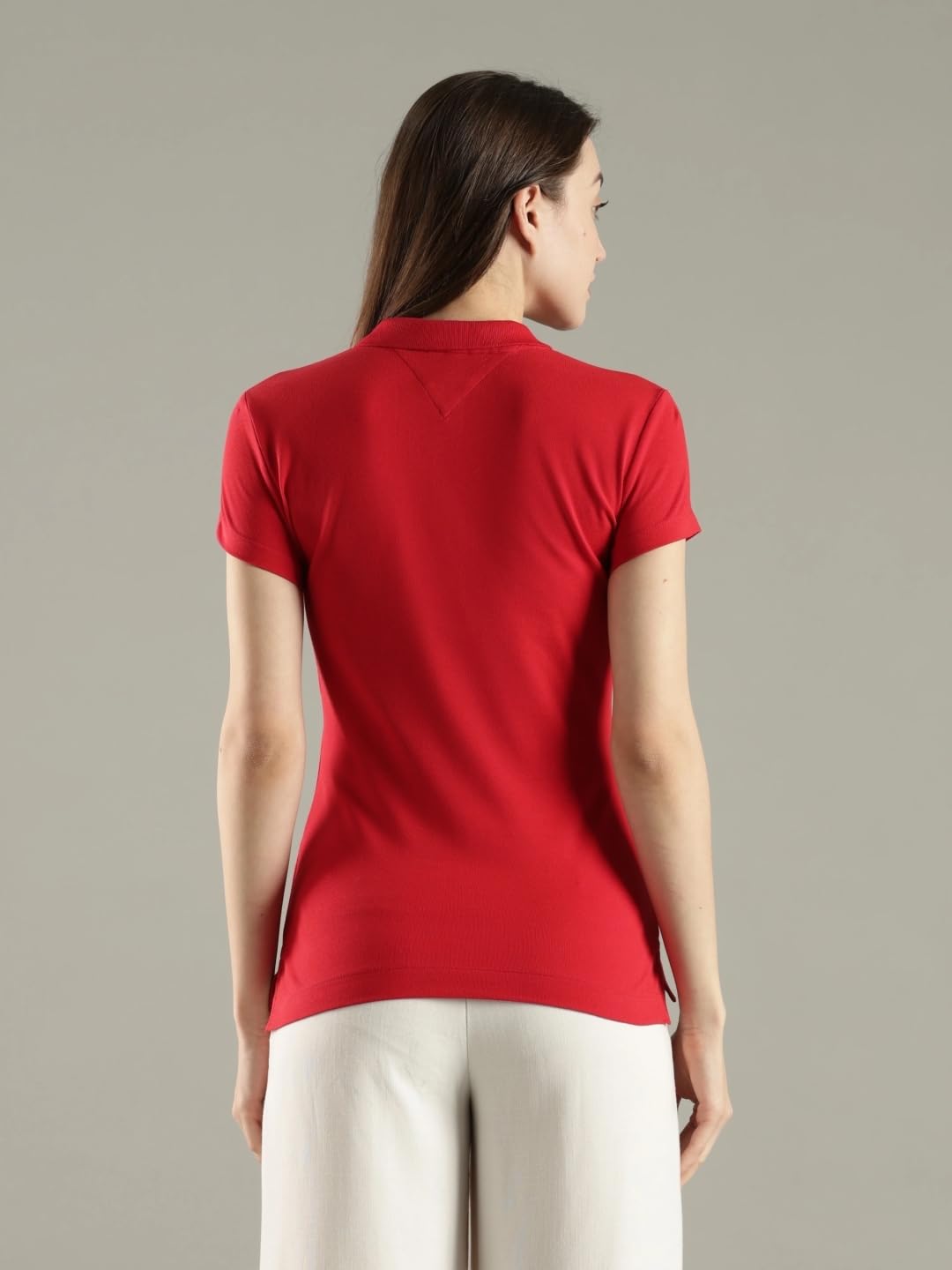 Solid Slim Fit Cotton Polo T-Shirt