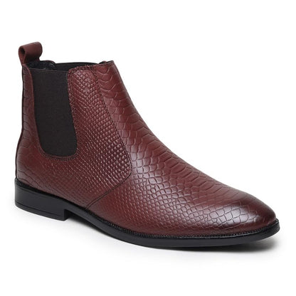 HAYES LONDON Chelsea Boots For Man | Genuine Leather High-Top Slip-On Shoes | Comfortable Formal Shoes for Men | Stylish Office, Party & Casual Wear Fashion Boots