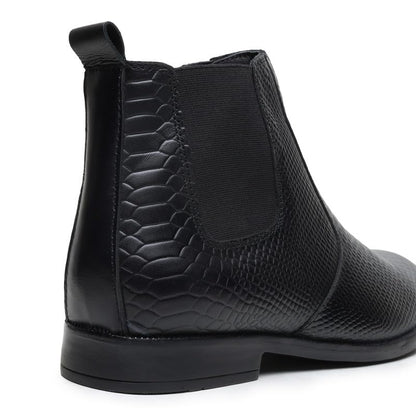 HAYES LONDON Chelsea Boots For Man | Genuine Leather High-Top Slip-On Shoes | Comfortable Formal Shoes for Men | Stylish Office, Party & Casual Wear Fashion Boots