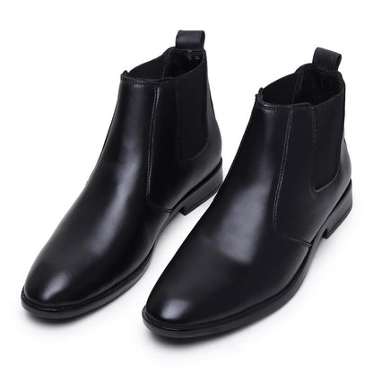 HAYES LONDON Chelsea Boots For Man | Genuine Leather High-Top Slip-On Shoes | Comfortable Formal Shoes for Men | Stylish Office, Party & Casual Wear Fashion Boots