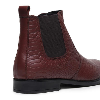 HAYES LONDON Chelsea Boots For Man | Genuine Leather High-Top Slip-On Shoes | Comfortable Formal Shoes for Men | Stylish Office, Party & Casual Wear Fashion Boots