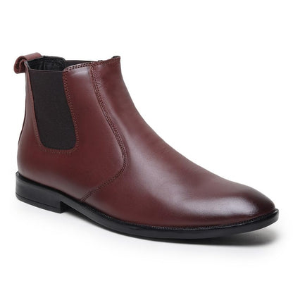 HAYES LONDON Chelsea Boots For Man | Genuine Leather High-Top Slip-On Shoes | Comfortable Formal Shoes for Men | Stylish Office, Party & Casual Wear Fashion Boots