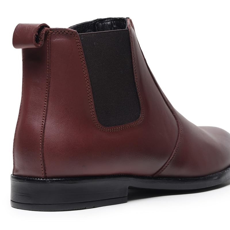 HAYES LONDON Chelsea Boots For Man | Genuine Leather High-Top Slip-On Shoes | Comfortable Formal Shoes for Men | Stylish Office, Party & Casual Wear Fashion Boots