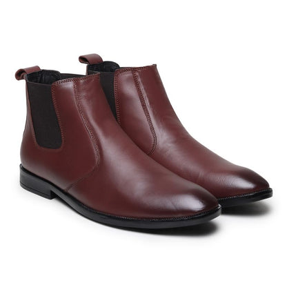 HAYES LONDON Chelsea Boots For Man | Genuine Leather High-Top Slip-On Shoes | Comfortable Formal Shoes for Men | Stylish Office, Party & Casual Wear Fashion Boots