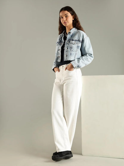 Tommy Hilfiger Regular Fit Cotton Spread Collar Denim Jacket