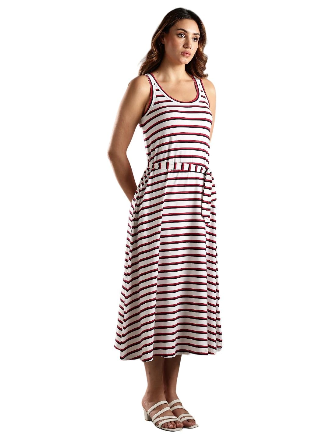 Tommy Hilfiger Cotton U-Neck A-Line Dress