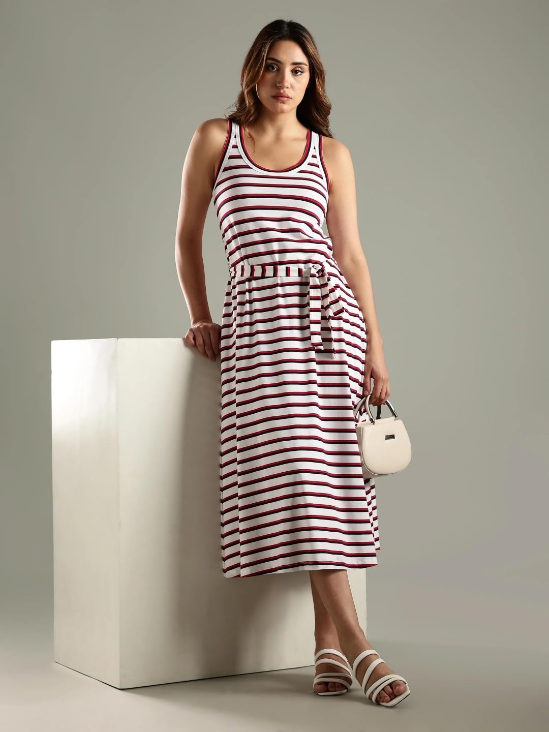 Tommy Hilfiger Cotton U-Neck A-Line Dress