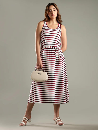Tommy Hilfiger Cotton U-Neck A-Line Dress
