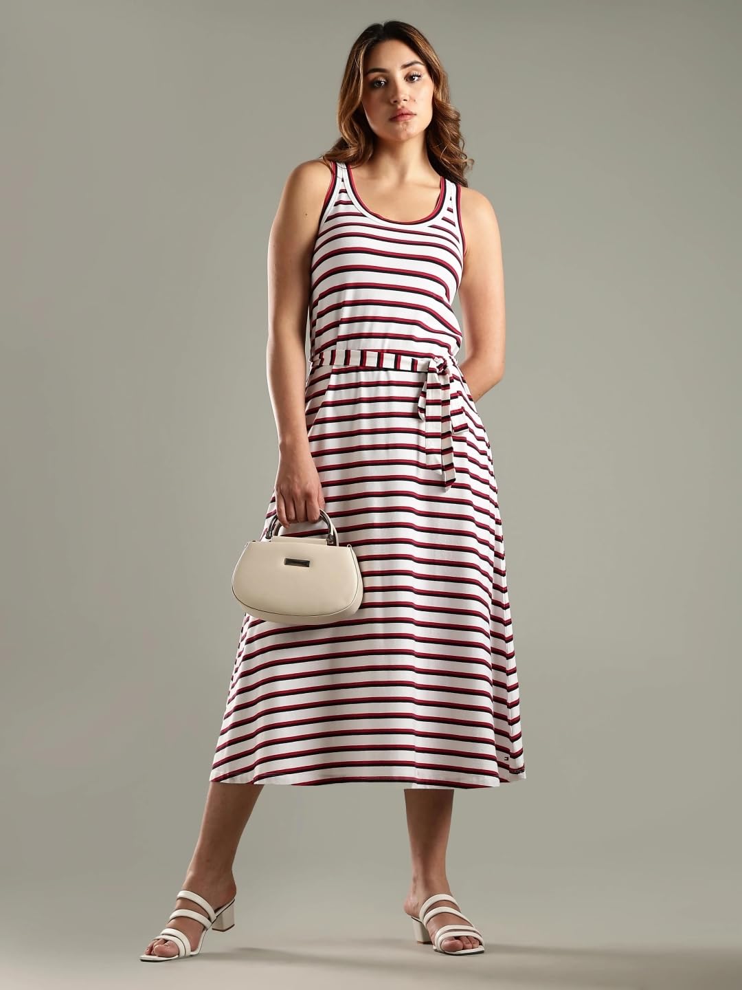 Tommy Hilfiger Cotton U-Neck A-Line Dress