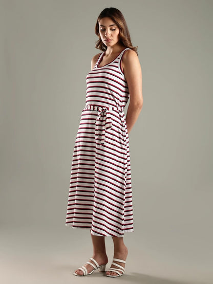 Tommy Hilfiger Cotton U-Neck A-Line Dress