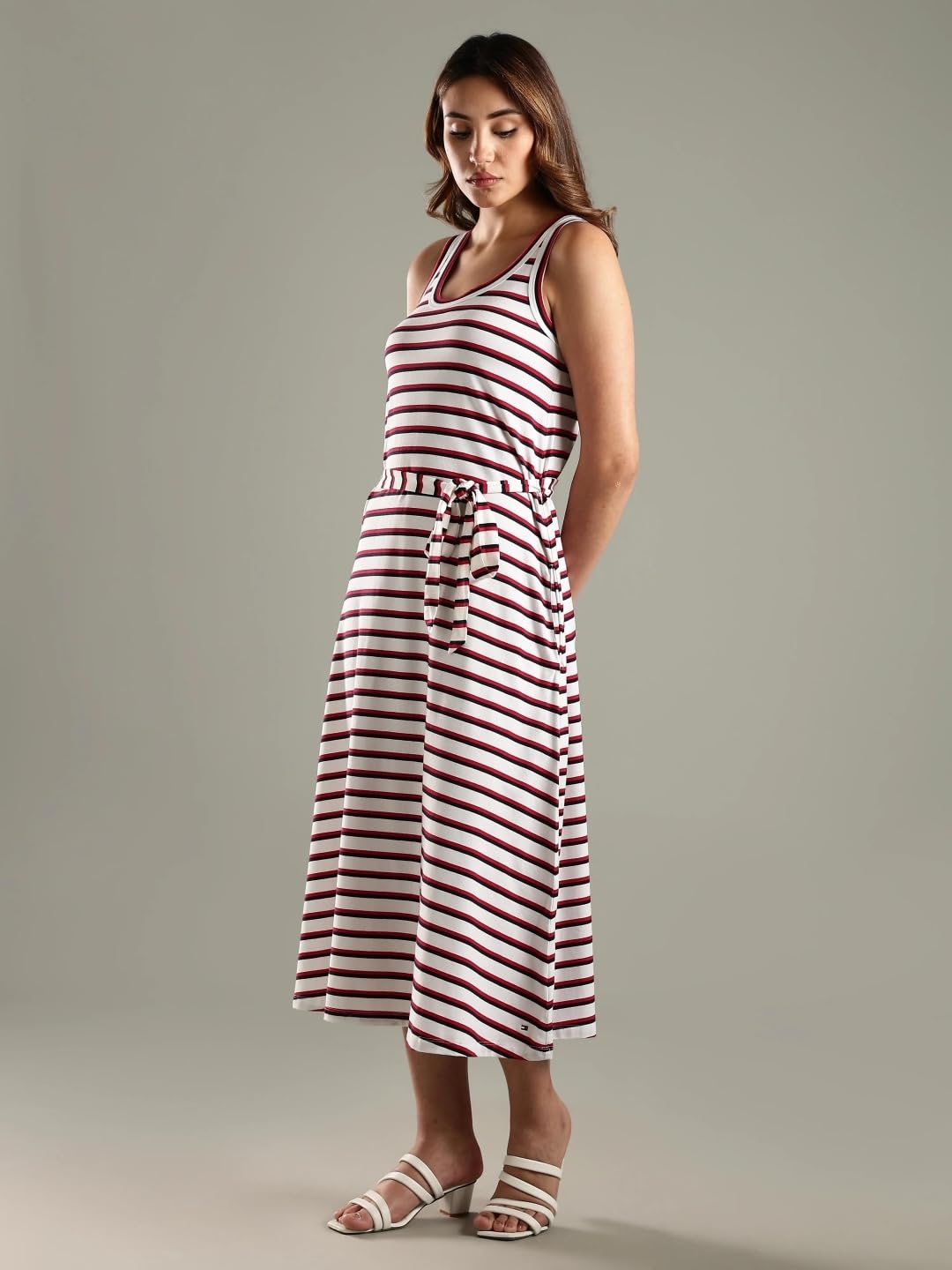 Tommy Hilfiger Cotton U-Neck A-Line Dress