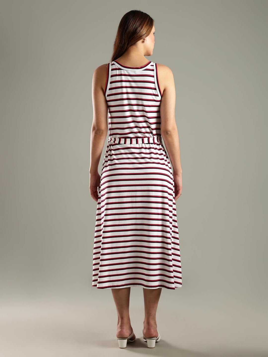Tommy Hilfiger Cotton U-Neck A-Line Dress