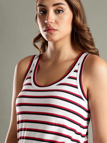 Tommy Hilfiger Cotton U-Neck A-Line Dress