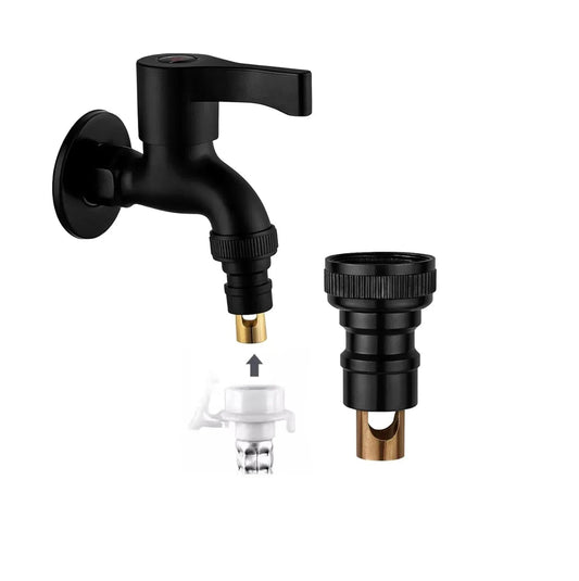 Fossa Washing Machine Tap Faucet Adapter Nozzle Black Pack OF 1-0