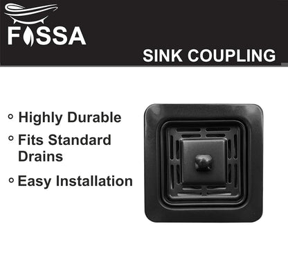 Fossa Stainless Steel Waste Coupling For Kitchen Sinks ( Black )-2