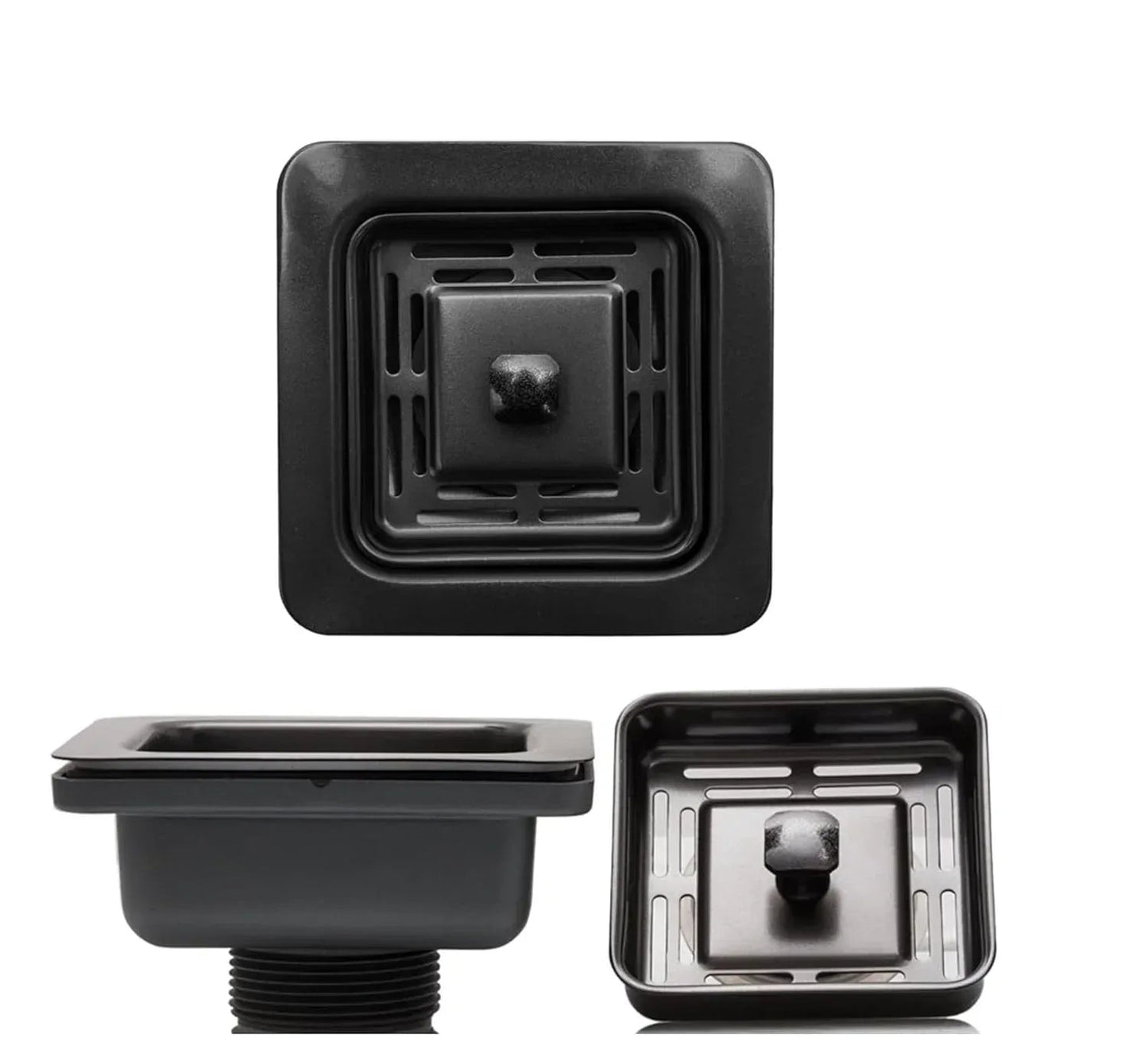 Fossa Stainless Steel Waste Coupling For Kitchen Sinks ( Black )-0