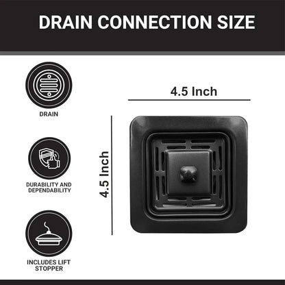 Fossa Stainless Steel Waste Coupling For Kitchen Sinks ( Black )-1