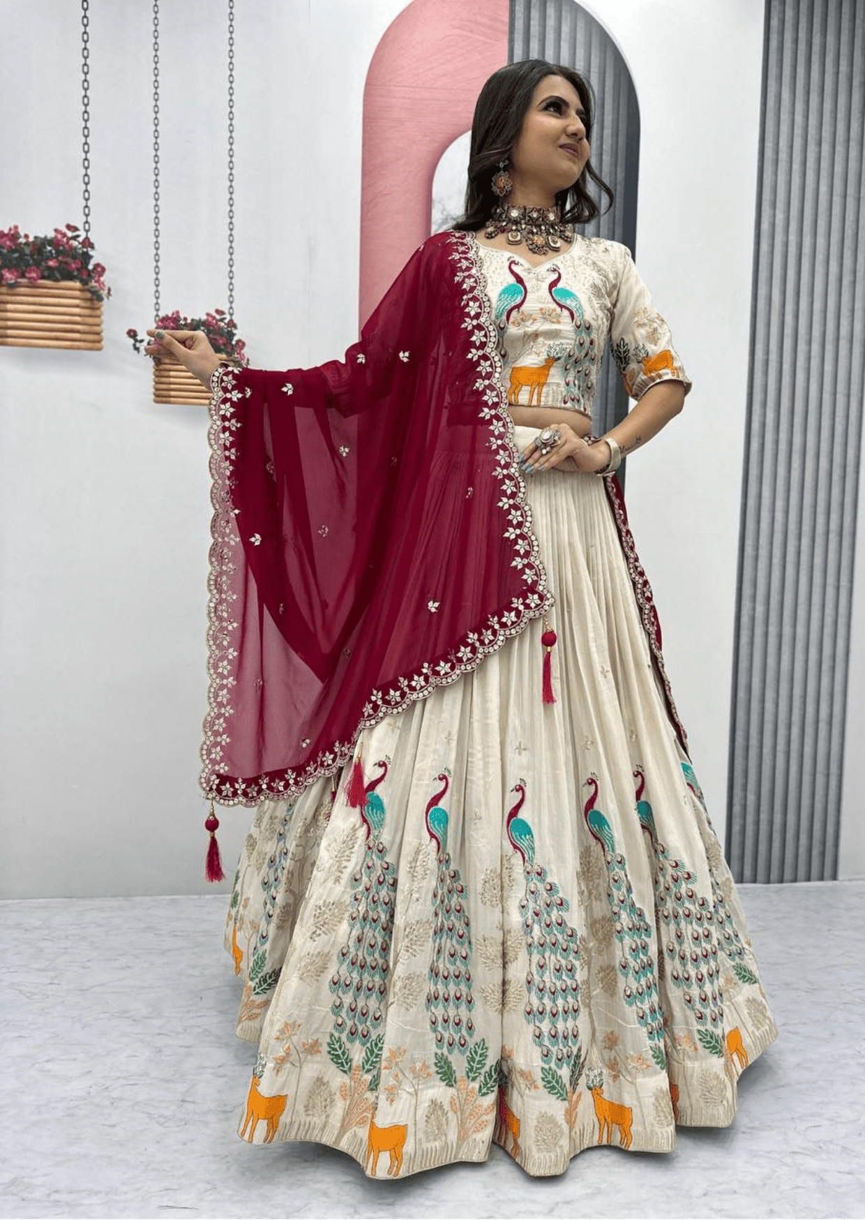 Padmika Royale Embroidered Tissue Silk Lehenga Set