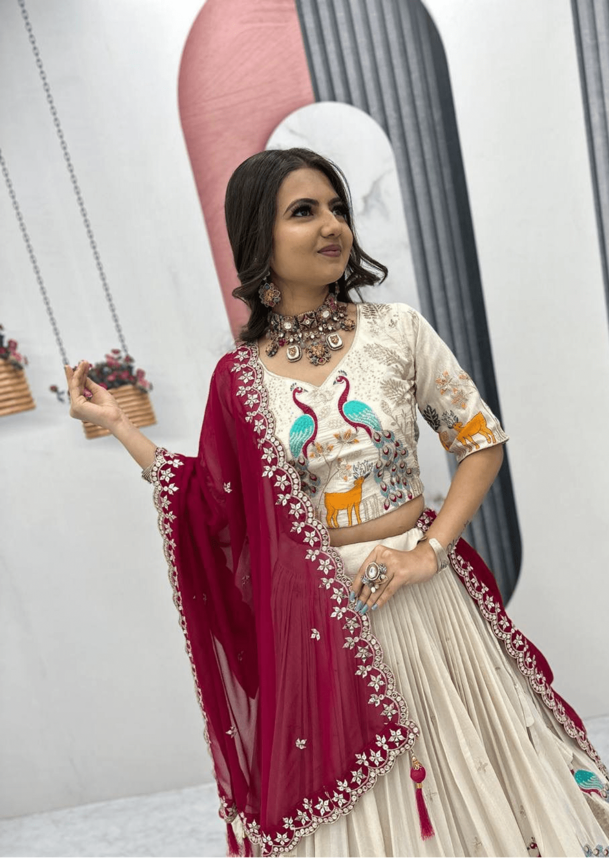 Padmika Royale Embroidered Tissue Silk Lehenga Set