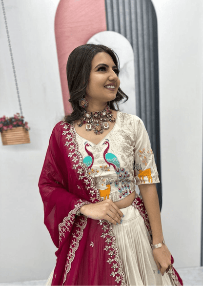 Padmika Royale Embroidered Tissue Silk Lehenga Set